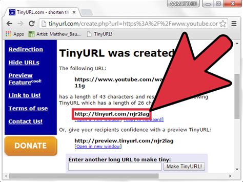 Create a new link.